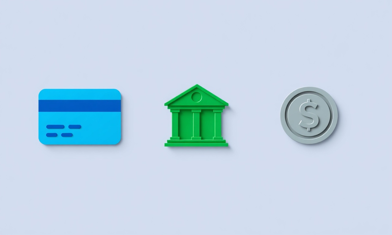 Kredi karti, banka havalesi ve kripto para odeme seceneklerini gosteren minimal flat vector grafik